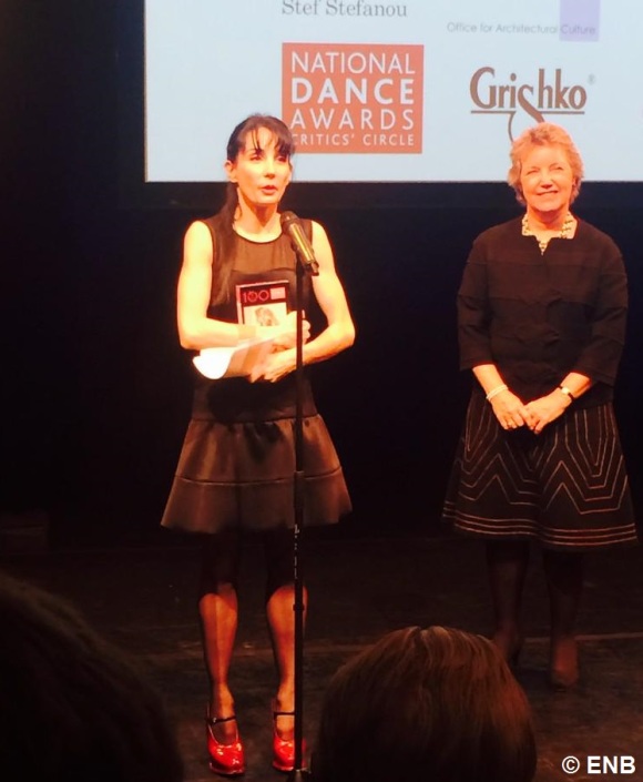 Tamara Rojo, directora del ENB, durante el discurso de agradecimiento al recibir el Premio a la Mejor Compañía© English National Ballet.